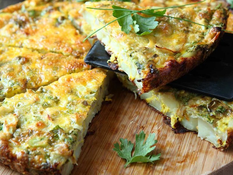 Cheesy Ham & Broccoli Frittata