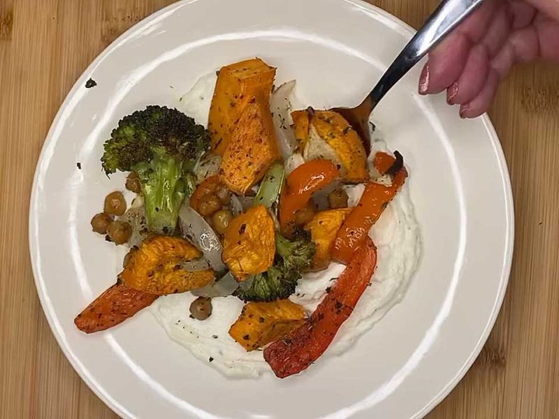 Roasted Veggies With Whipped Feta and Ricotta Dip