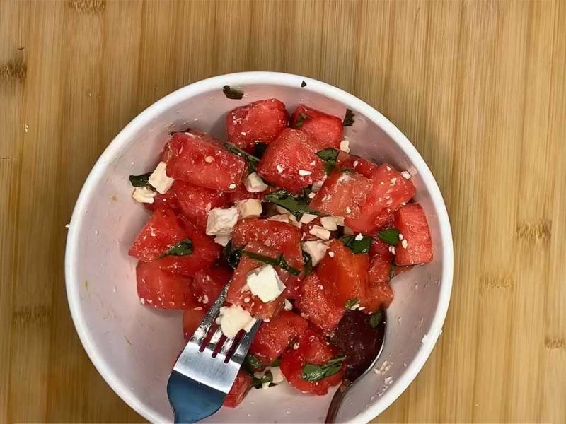 Watermelon Basil Salad