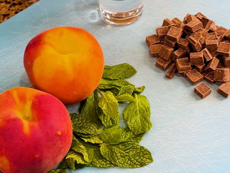 Chocolate Peach Dessert